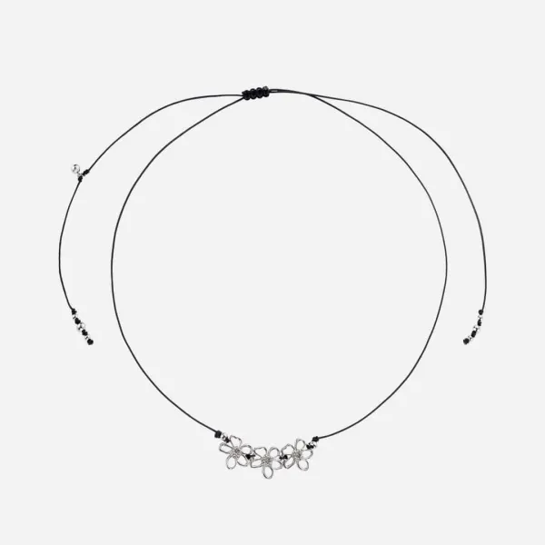 nomad flora necklace-black