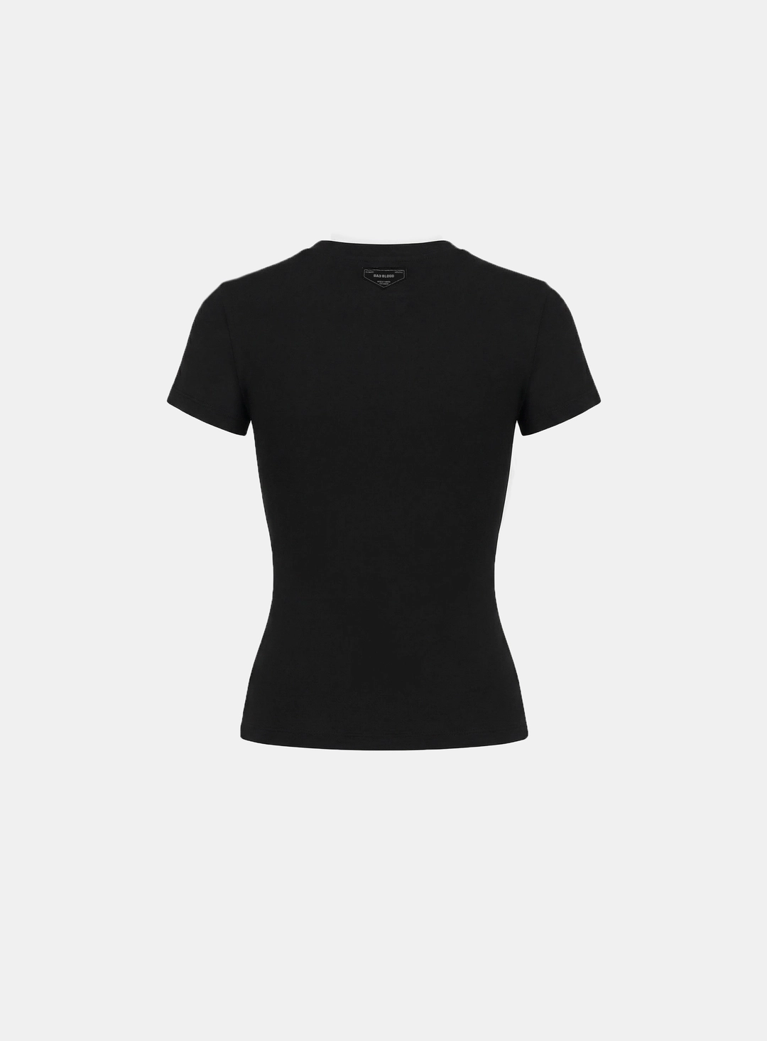 배드블러드 [w-tee26-055] BS Cotton Jersey Fitted Short Sleeve T-Shirt - Black 상품 이미지 2