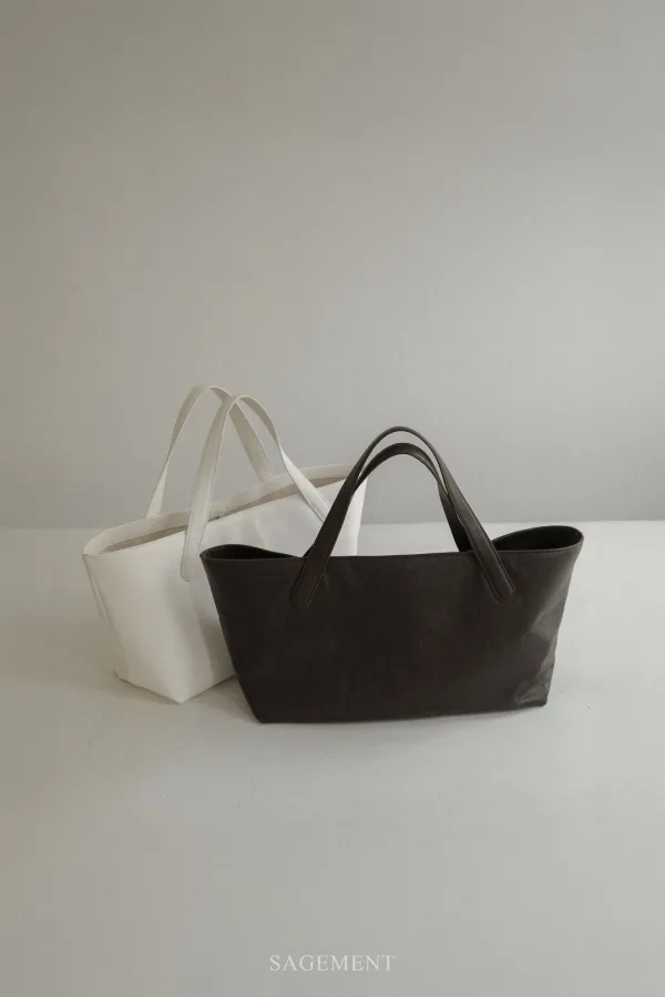 [당일출고] VELOS LEATHER TOTE BAG_IVORY