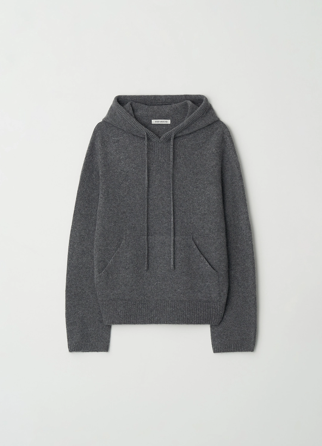 스텝어라운드 [2차] Cashmere wholegarment hoody pullover_M/GREY 상품 이미지 1