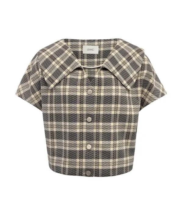 MAUD TARTAN CHECK TOP