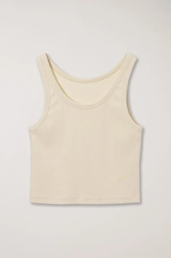CROPPED SLEEVELESS TOP BUTTER YELLOW