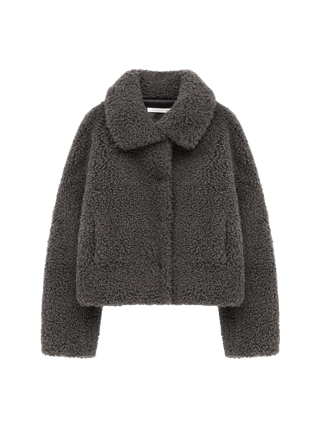 마가린핑거스 BOUCLE HIDDEN SNAP FUR JACKET (CHARCOAL) 상품 이미지 1