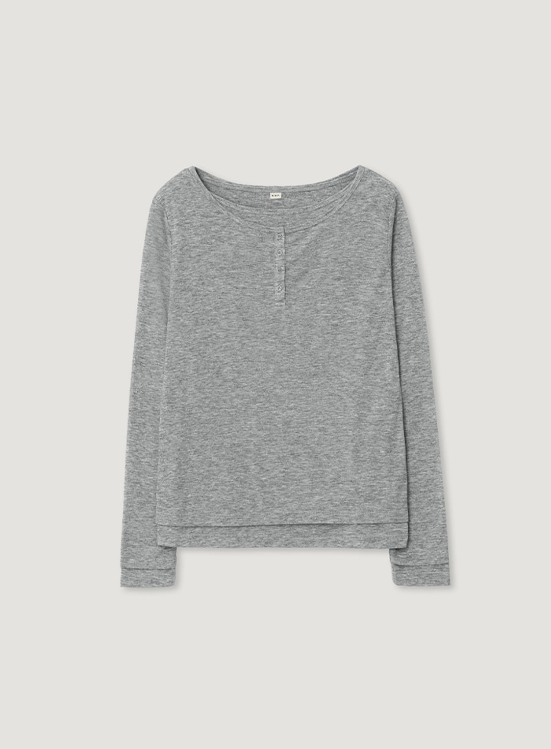 망고매니플리즈 EEZ LAYERED TEE_MELANGE GREY 상품 이미지 1