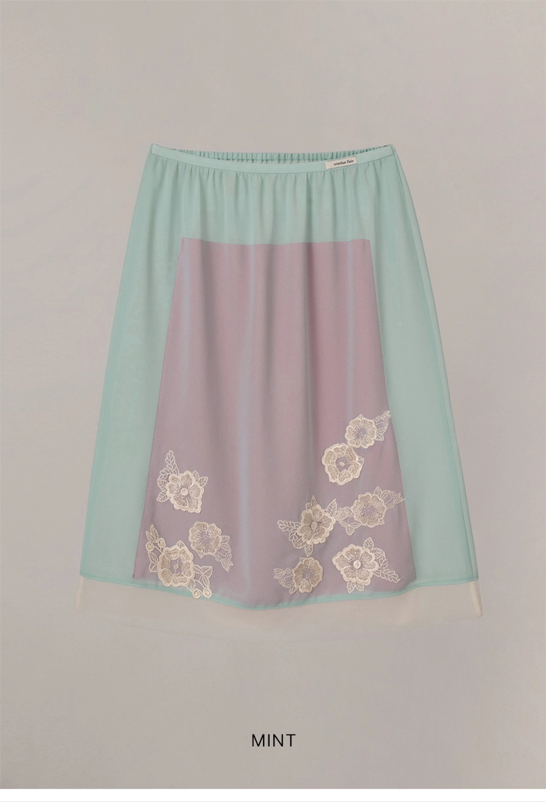 오버듀플레어 LAYERED FLOWER SKIRT_MINT 상품 이미지 3