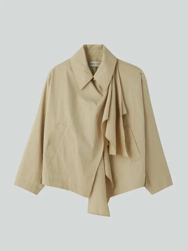 MUFFLER WRAP COAT (YELLOW BEIGE)