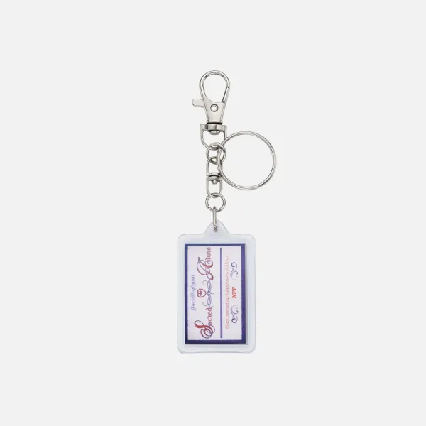 happiness keyring-white