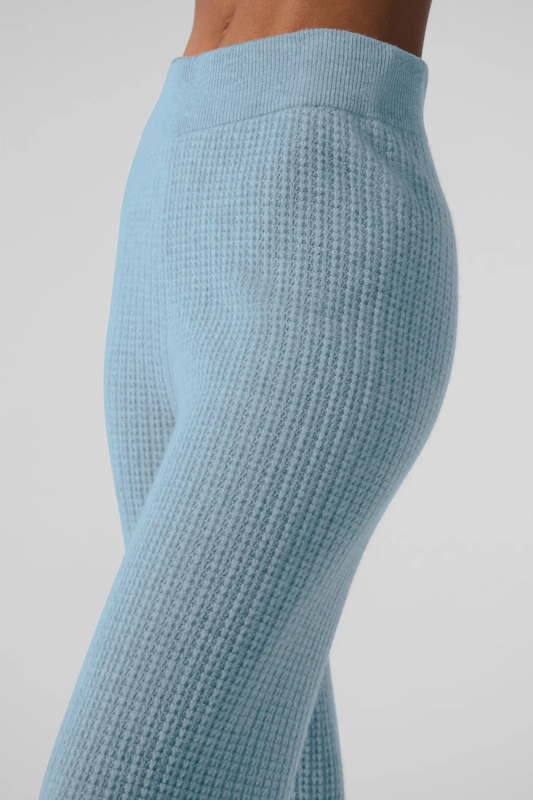 알로요가 Cashmere High-Waist Plush Waffle Pant - Celestial Blue Heather 상품 이미지 2