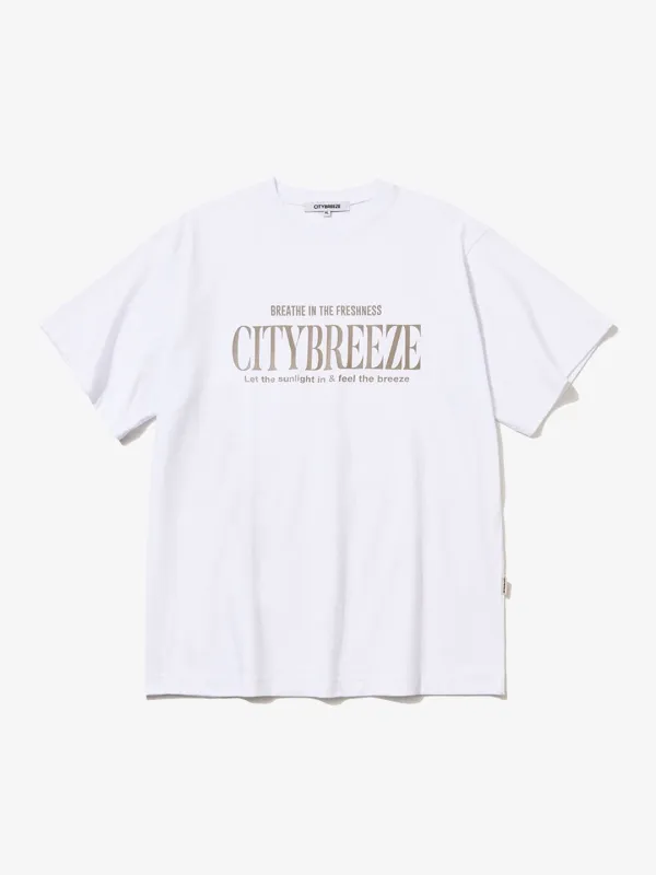시티 타이포 반팔 티셔츠_WHITE