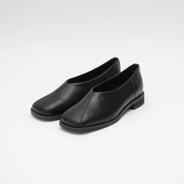 (SH-3464)STITCH SQUARE TOE LOAFER