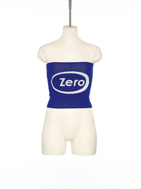 PS25 PURPLE LOGO KNIT TUBE TOP