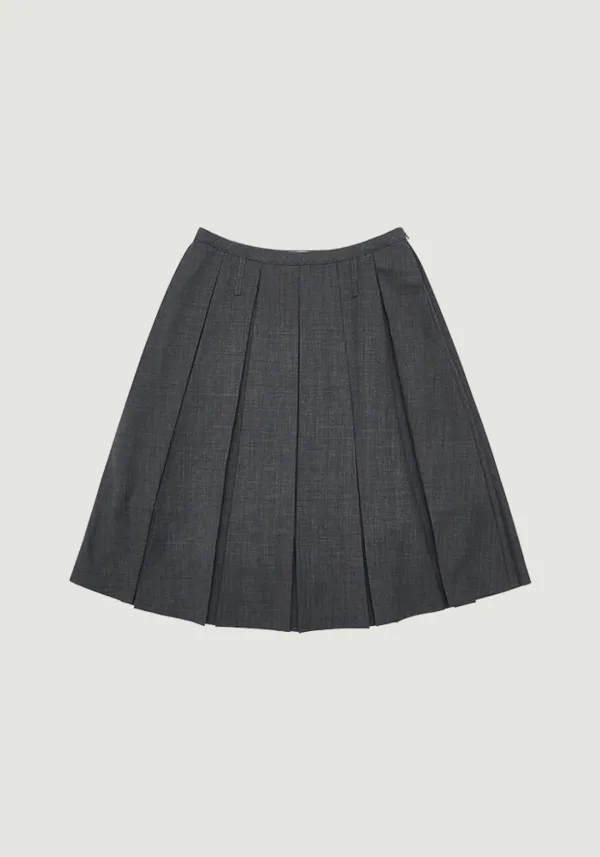 PEYTON SOLID PLEATS SKIRT