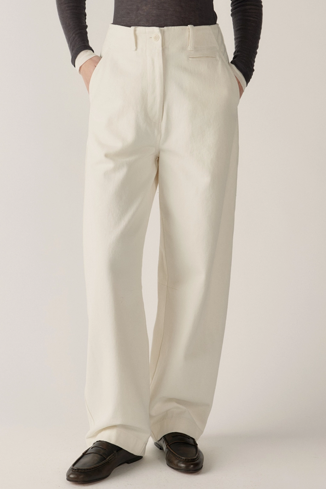 블랭크공삼 cotton barrel pants (ecru) 상품 이미지 1