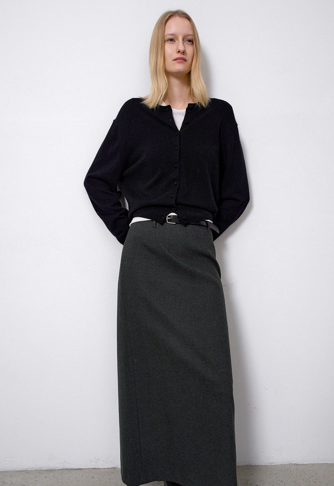 아뜰리에 나인 (SK-5066)ESSENTIAL H-LINE LING SKIRT S 상품 이미지 3