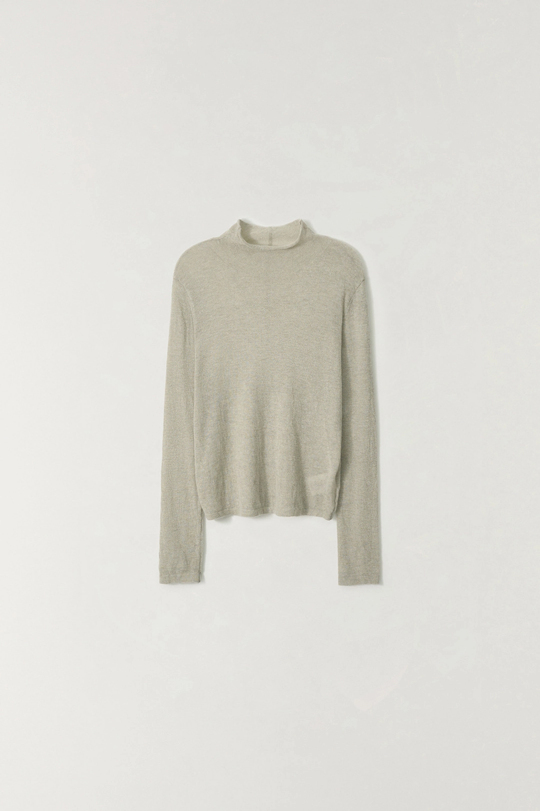 더라우스트 절개 시스루 터틀넥 니트 OLIVE BEIGE 상품 이미지 1
