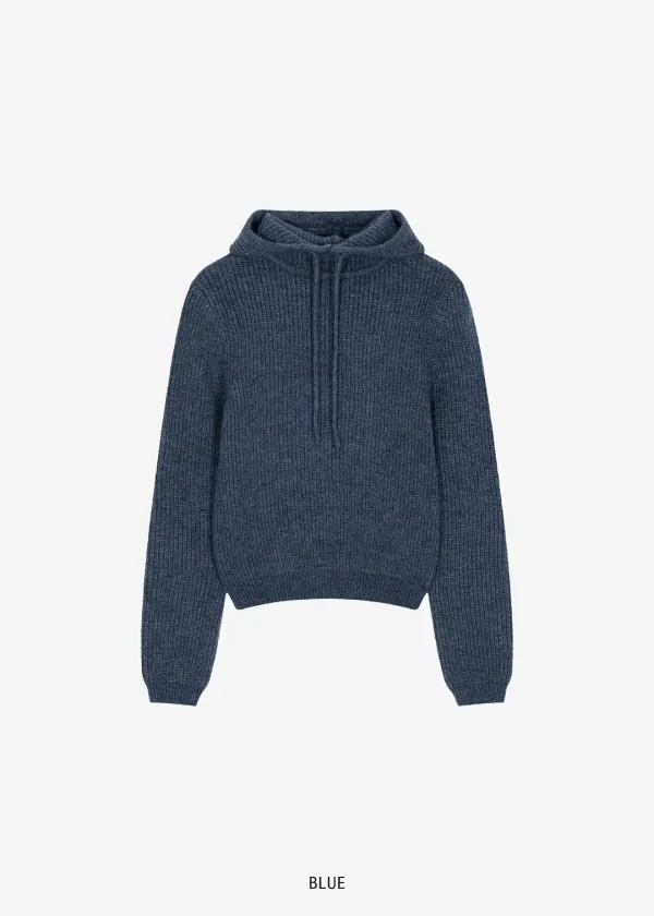 FARBE HOODIE KNIT  [4COLOR]