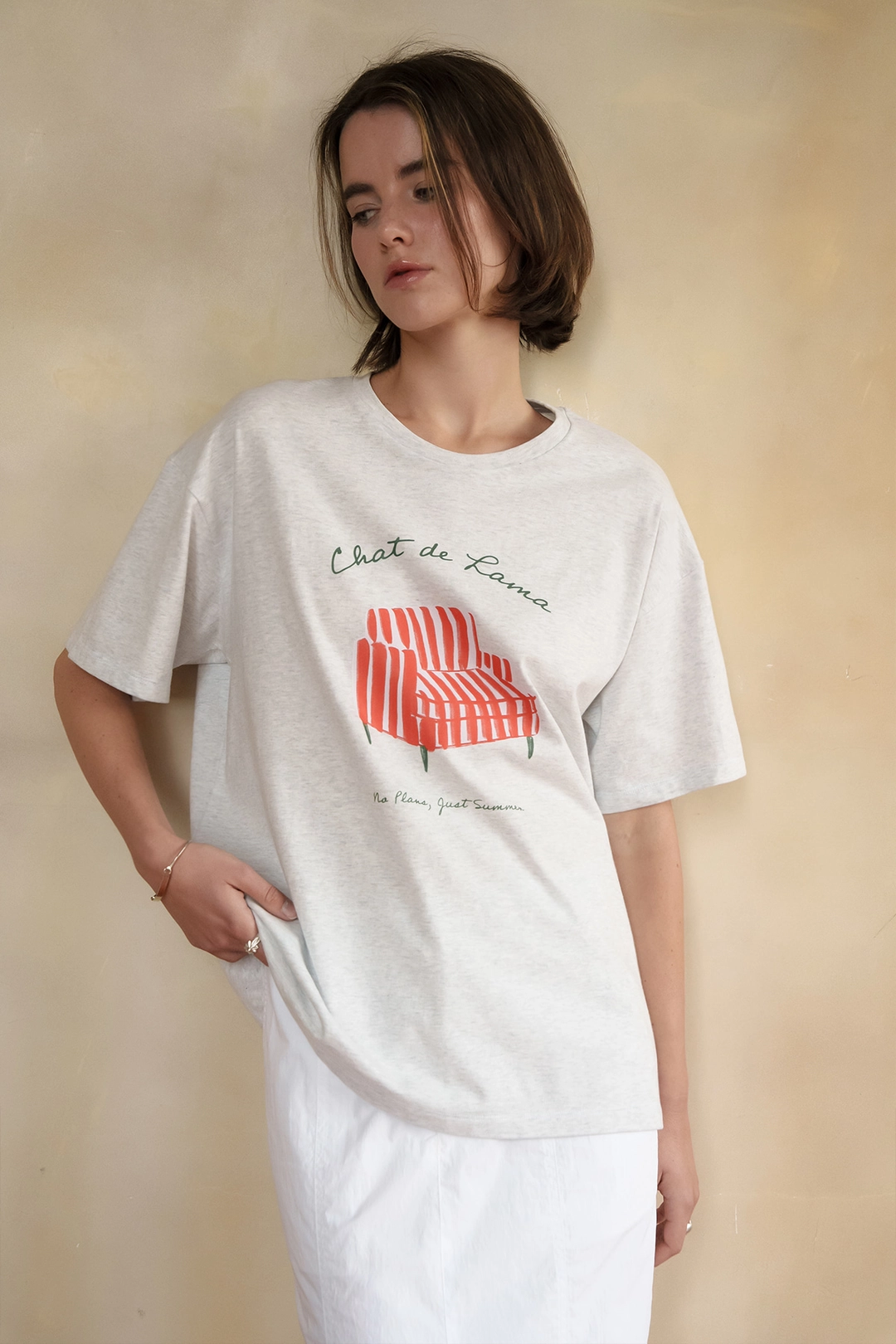 샤드라마 NO PLANS JUST SUMMER T-SHIRT [GRAY] 상품 이미지 2