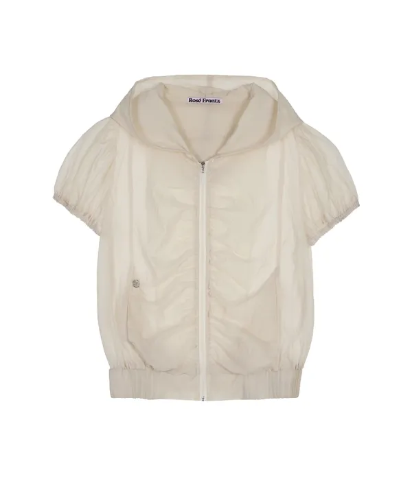 Half Shirring Windbreaker [Cream]