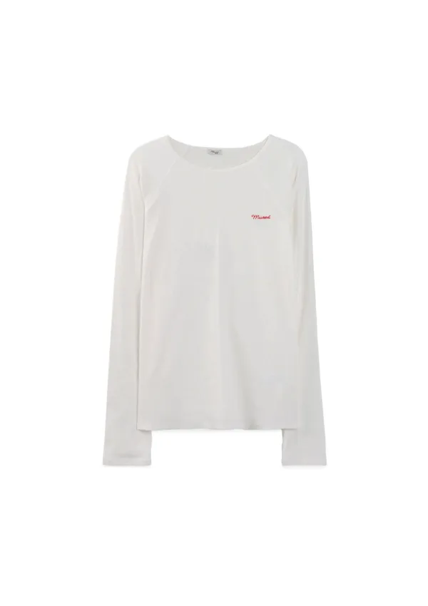 [2차 리오더] Mused Crispy Ribbed Raglan Top - White