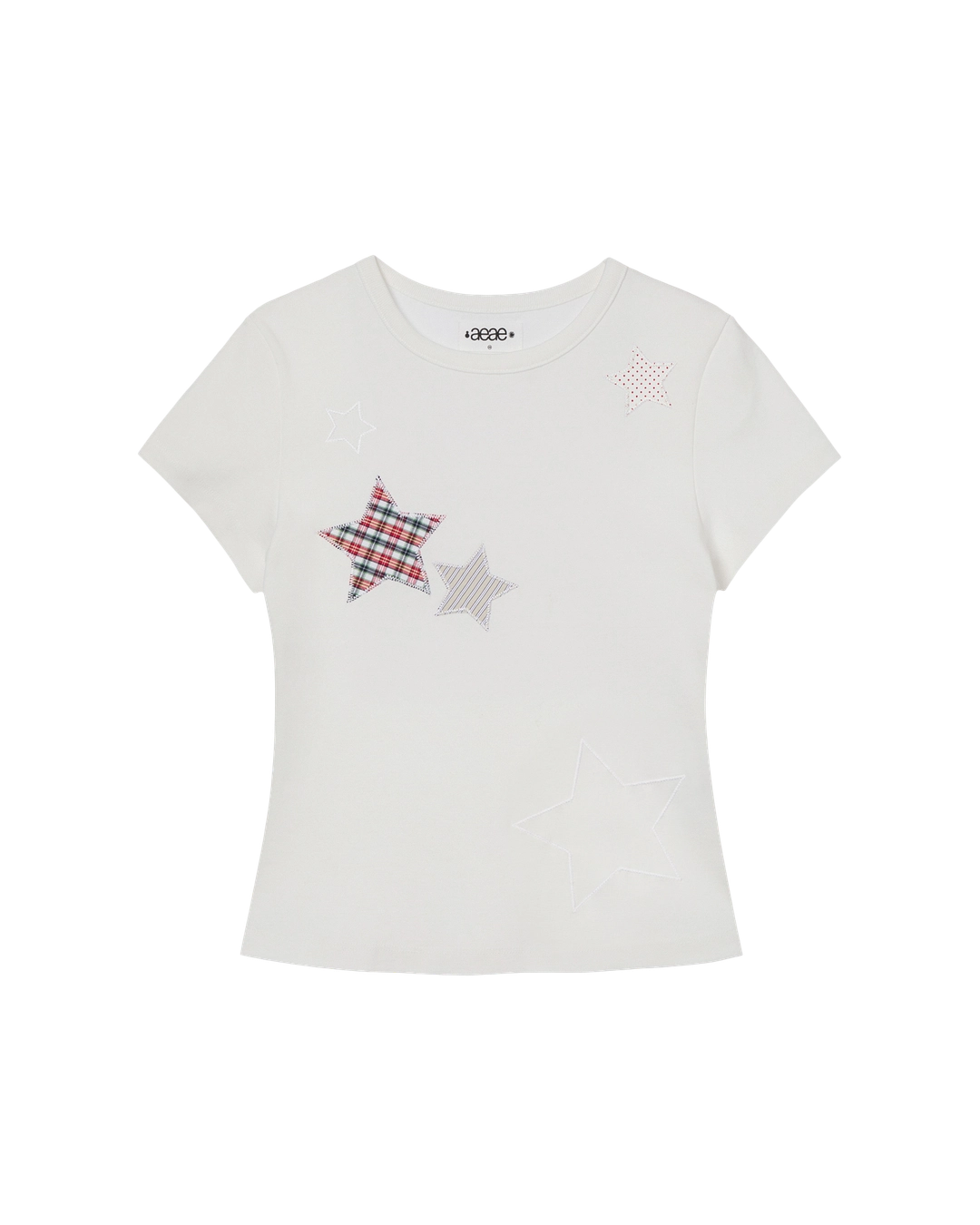 에이이에이이 CHECK STAR TEE [WHITE] 상품 이미지 2