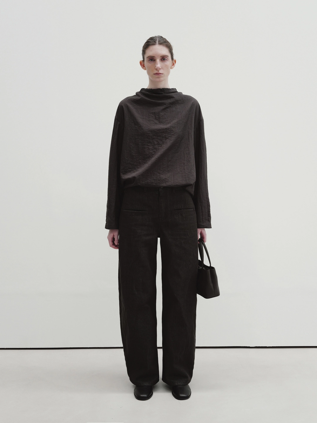 모이아 raw pocket denim (charcoal brown) 상품 이미지 2