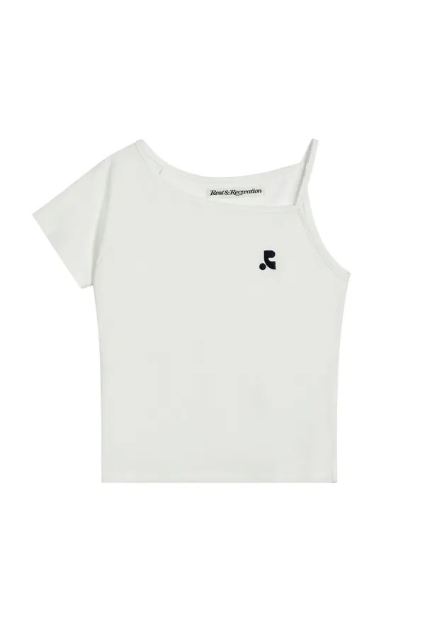 UNBALANCED KNIT TOP - IVORY
