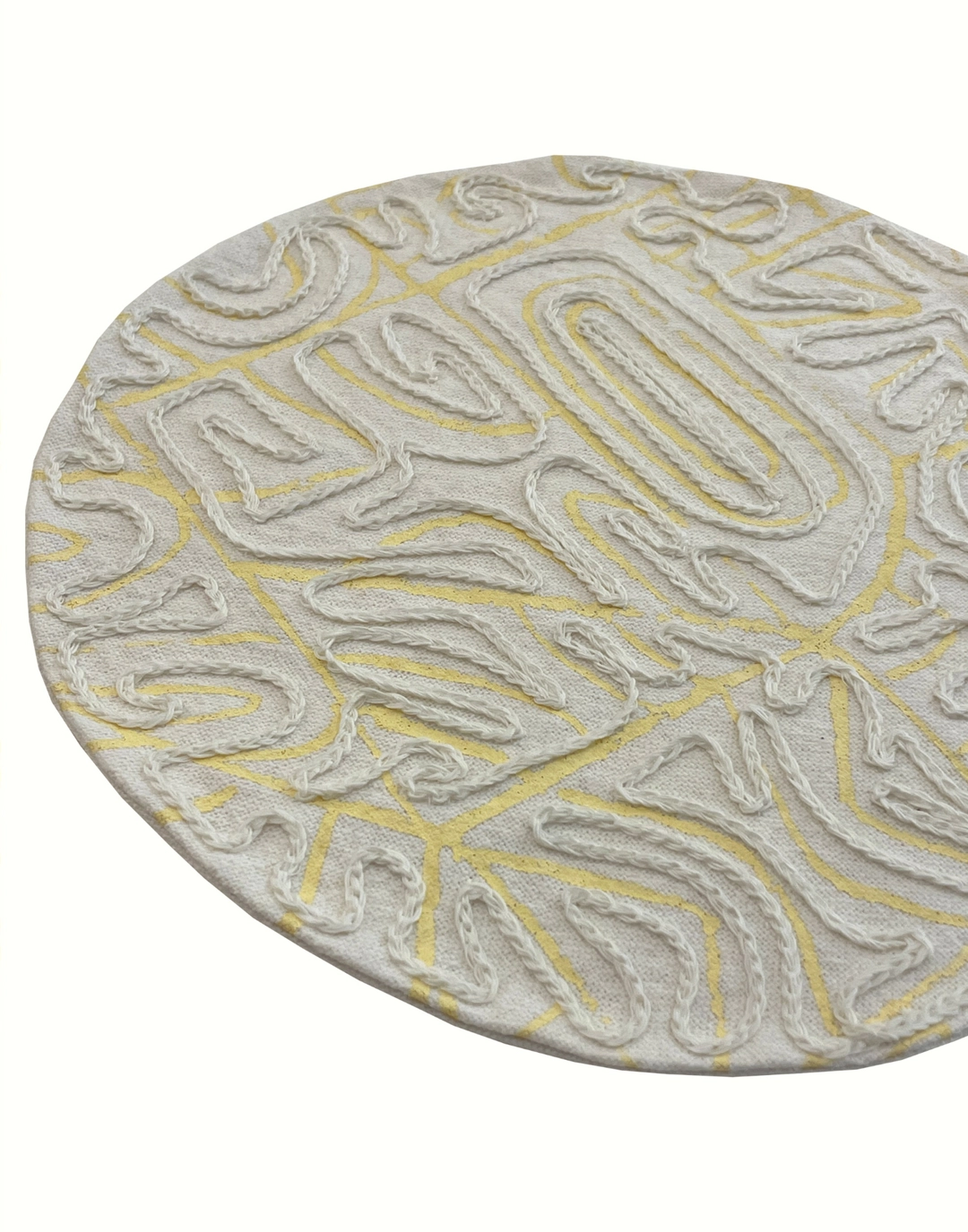 띵크플랜트 Round Rhythm Placemat, Ivory 상품 이미지 3