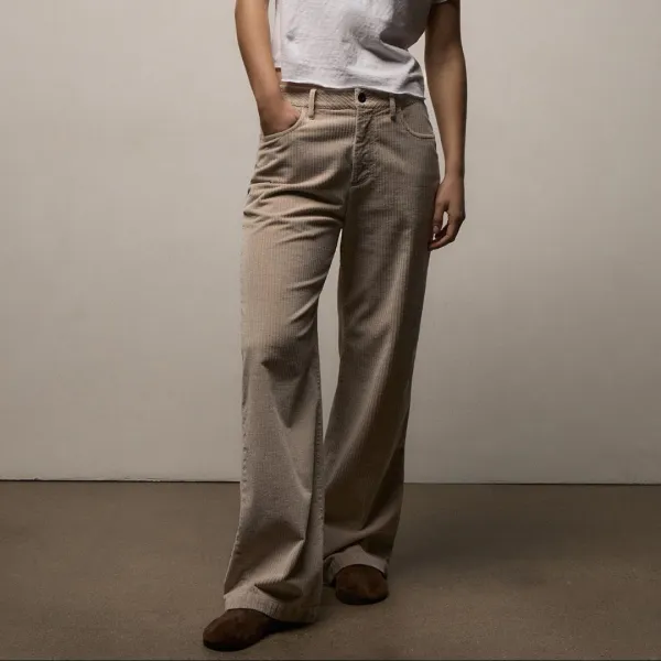 Corduroy Straight Leg Pant - Stone Pigment