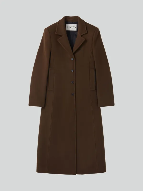 SLIM FIT LONG COAT (VINTAGE BROWN)