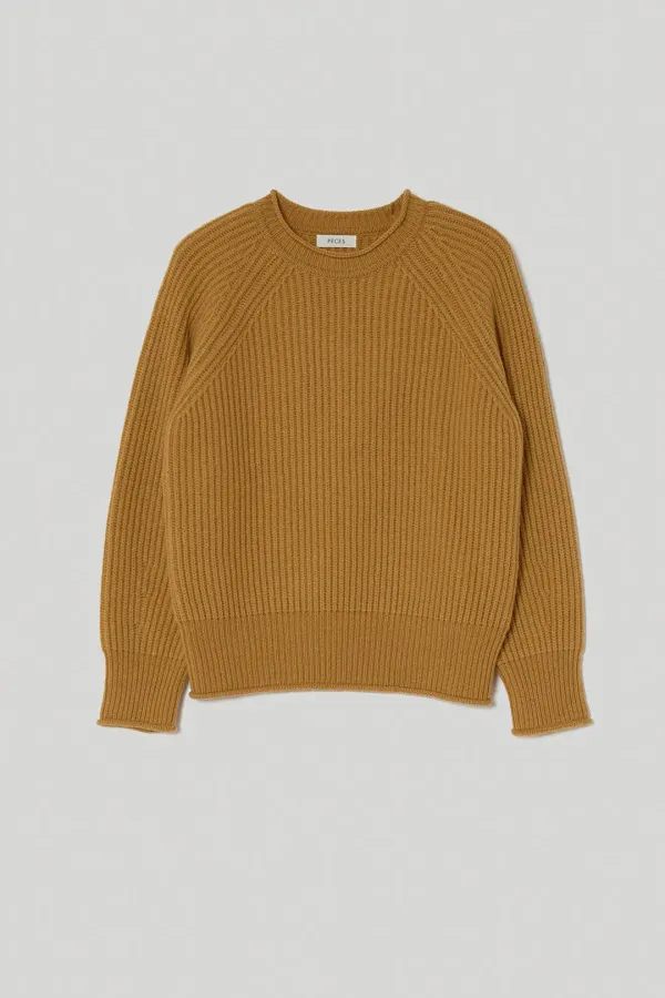 Full cardigan stitch knit (Mustard)