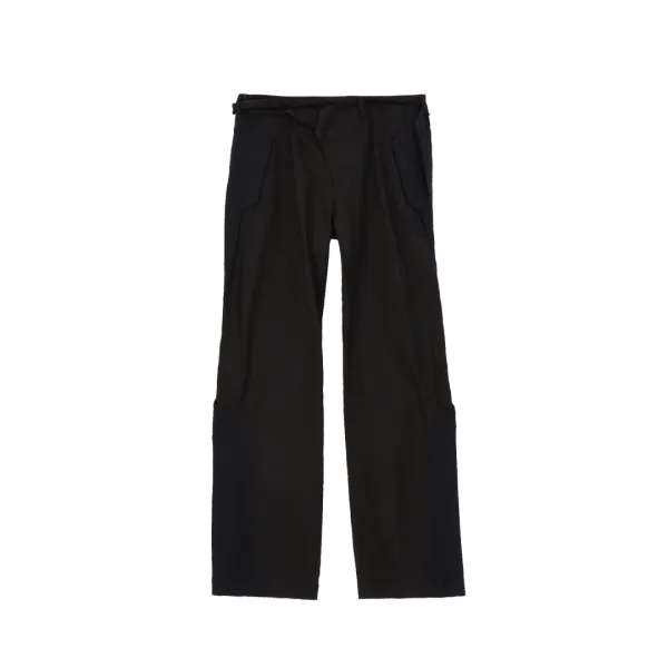 BELTED CHINO PANTS BLACK
