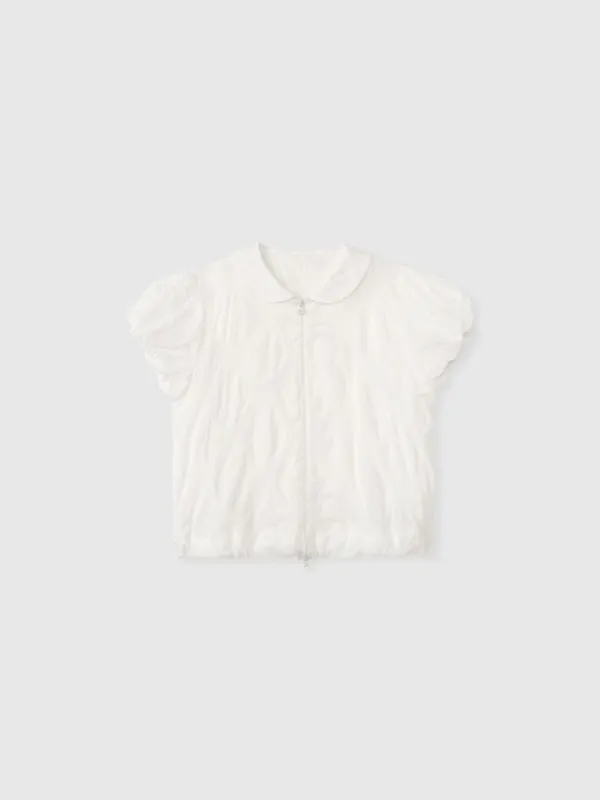 Coco zip blouse (White)