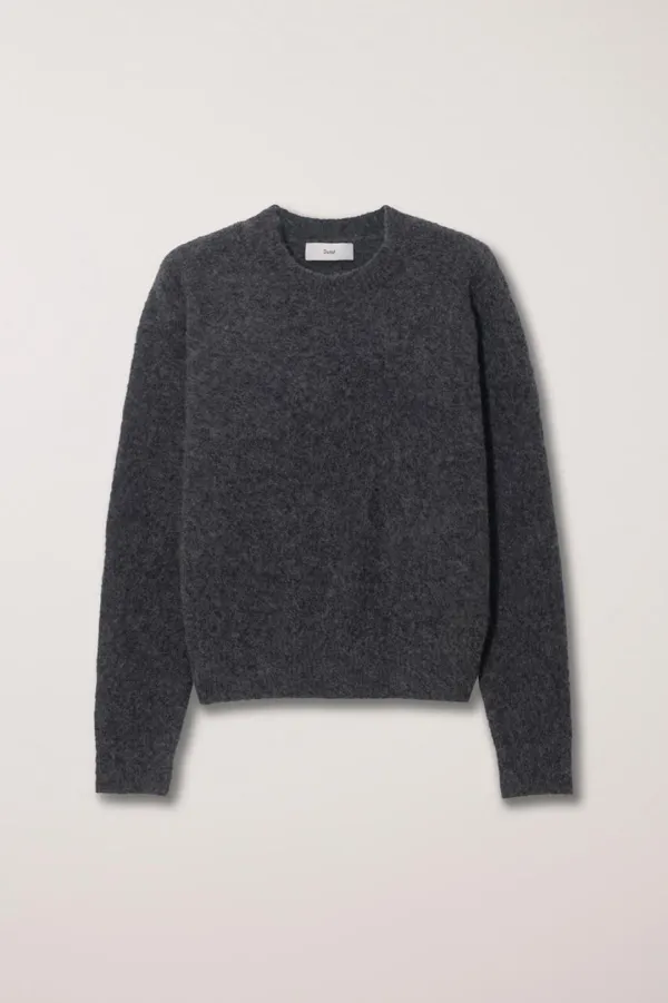 UNISEX SHAGGY DOG SWEATER CHARCOAL GREY_UDSW4C113CG