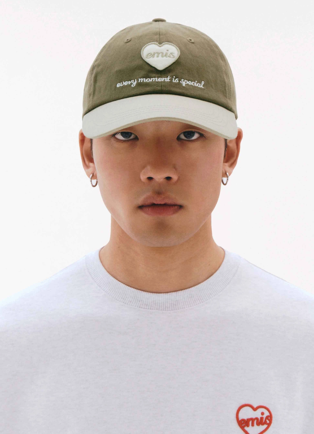 이미스 HEART WAPPEN TONE ON TONE BALL CAP-KHAKI 상품 이미지 2