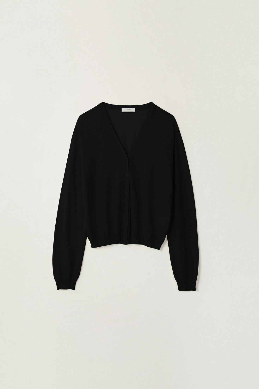 세이지먼트 ALEAH WHOLEGARMENT LINEN CARDIGAN_BLACK 상품 이미지 1