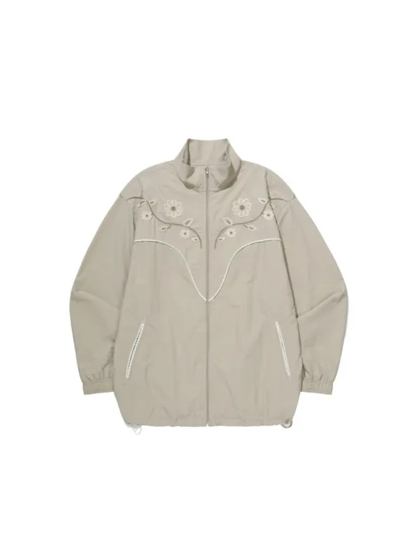 Embroidery Western Windbreaker Beige_F263JK20