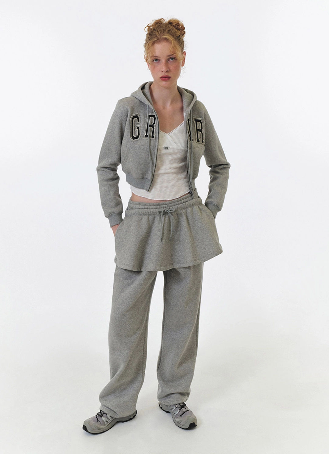 그로브 REN FLARED SWEAT SKIRT 상품 이미지 2