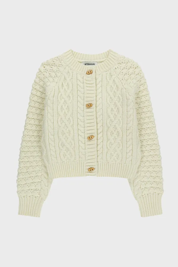 COZY CABLE KNIT CARDIGAN (IVORY)