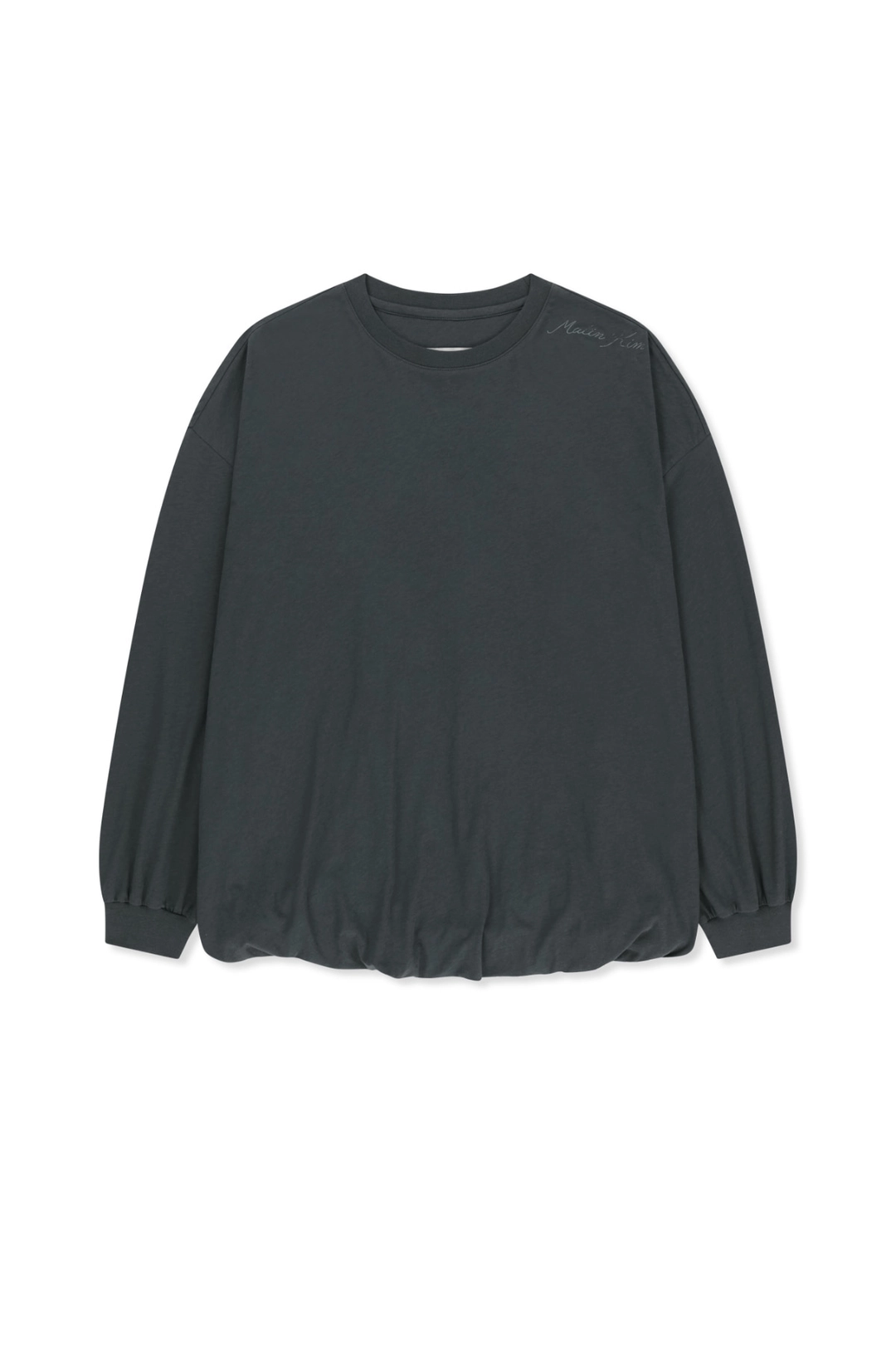 마뗑킴 BLOUSON HEM OVERFIT TOP IN CHARCOAL 상품 이미지 1