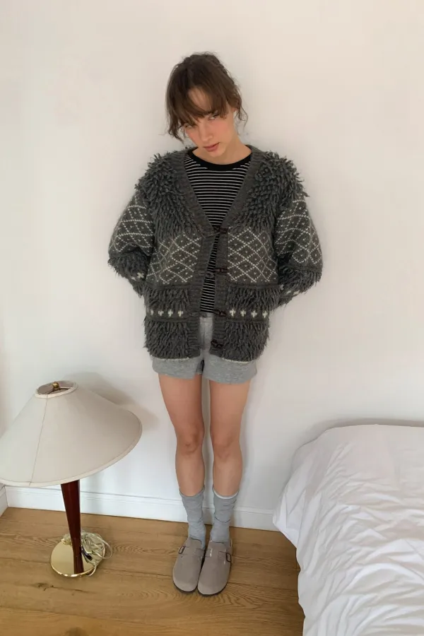 Pave Knit Cardigan / Charcoal