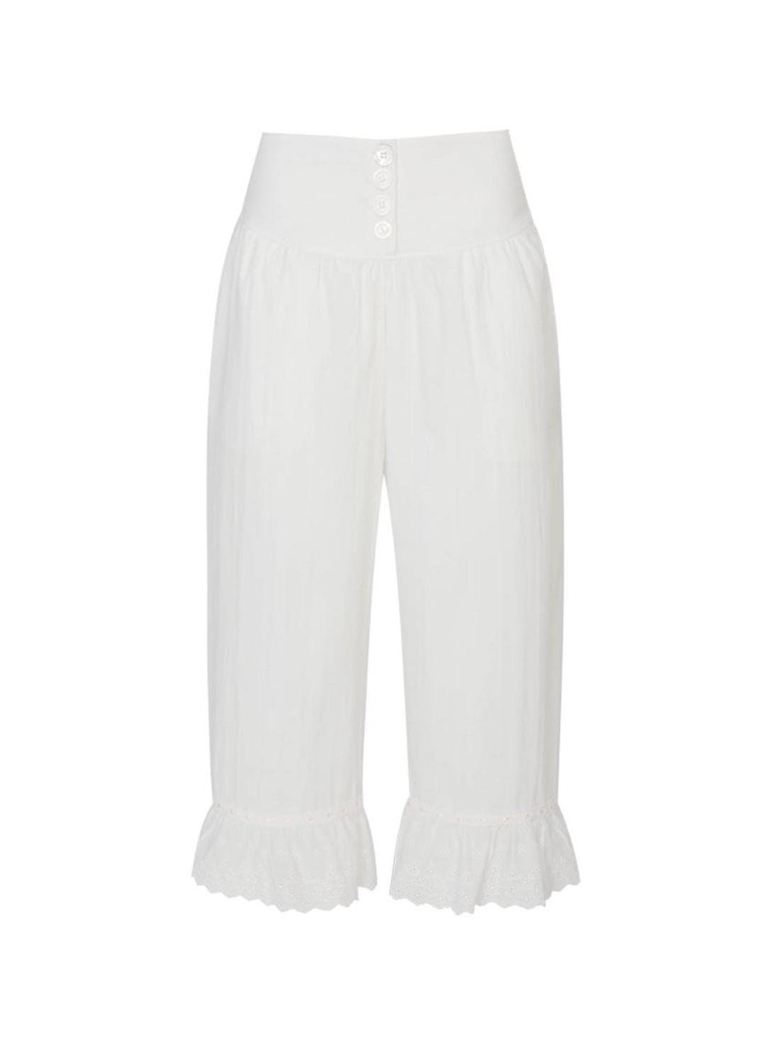 루루서울 Nina Button Frill Pants (White) 상품 이미지 3