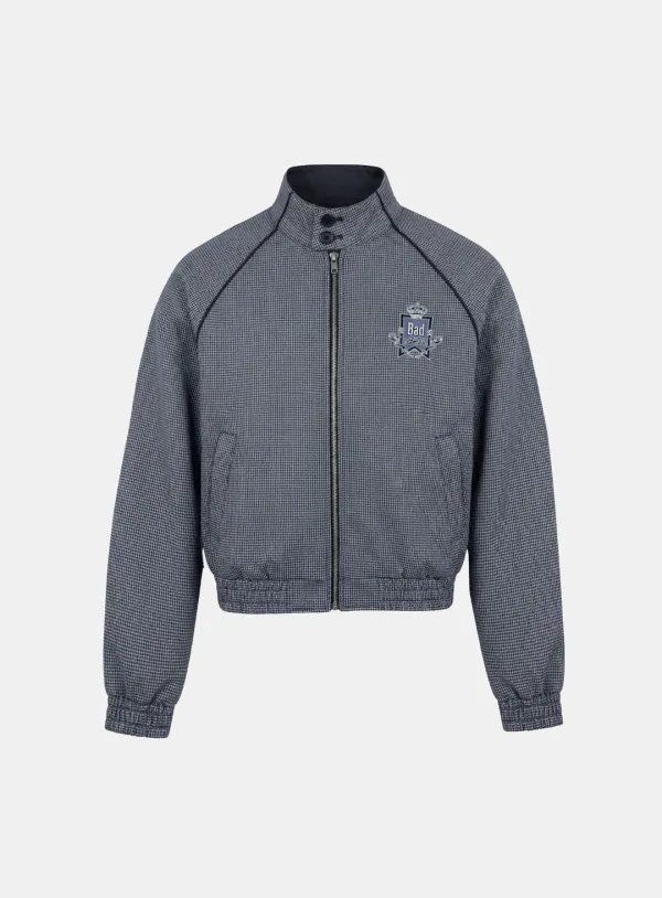 [w-jkt26-029] Shield-M Reversible Track Top - Navy Check