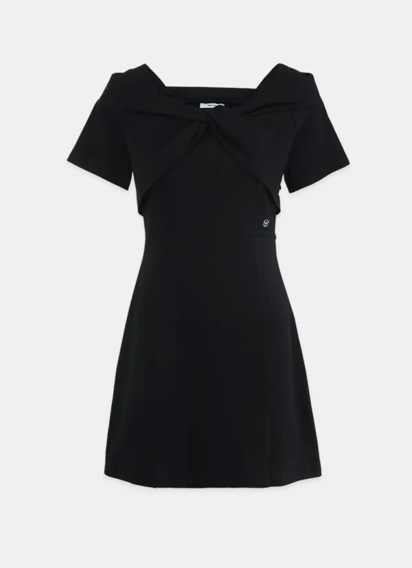  [44-120]  Flowery Off-Shoulder Mini Dress  플라워리 오프숄더 미니 드레스 (여름-꾸안꾸-여행룩-마실룩-데일리룩-출근룩-행사룩-격식룩-페미닌룩-다이마루-오프숄더-미니원피스-빅사이즈-자체제작) 