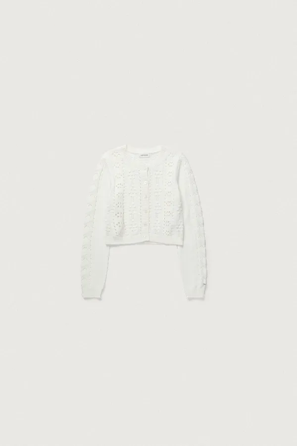 BLOOM CROCHAT CARDIGAN [IVORY]