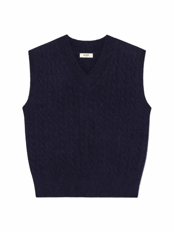 G CLASSIC WOOL VEST (NAVY)