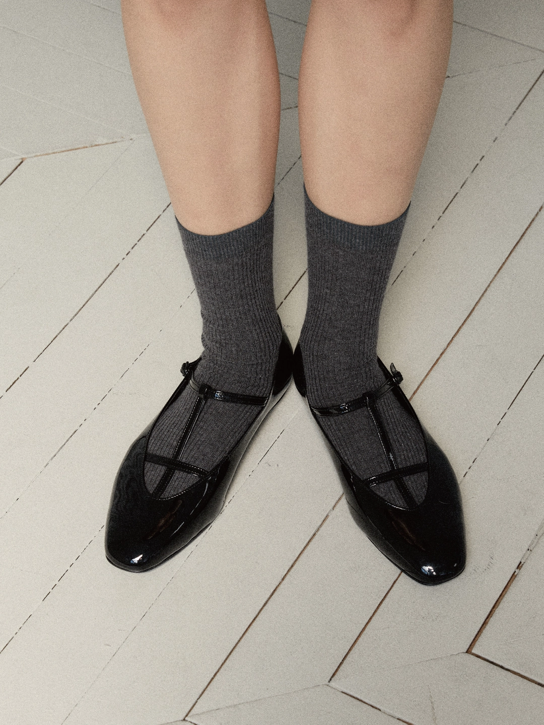 러브듀이 SILHOUETTE maryjane (round toe) / 블랙페이턴트 상품 이미지 2