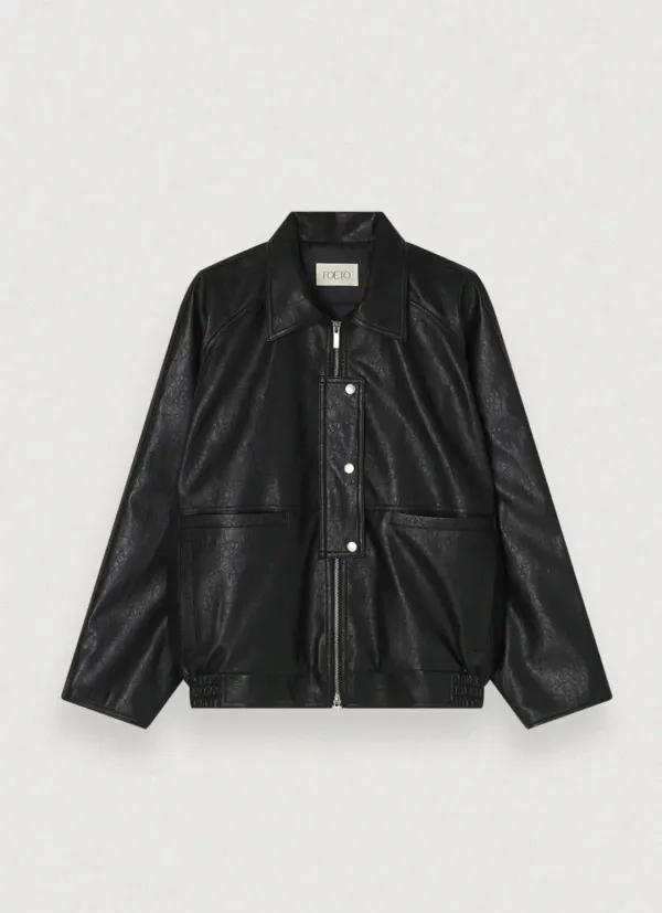 GARAGE LEATHER JACKET - BLACK