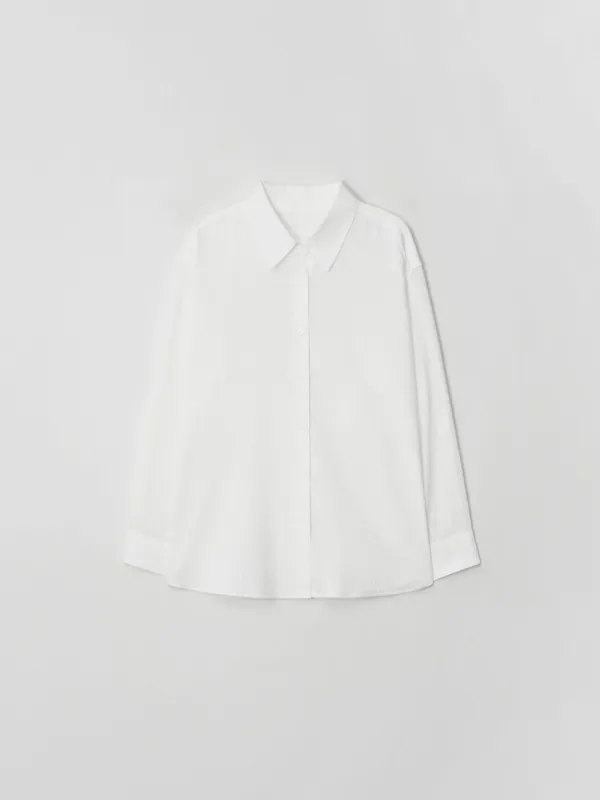 [4th] airy stripe shirt (ivory)