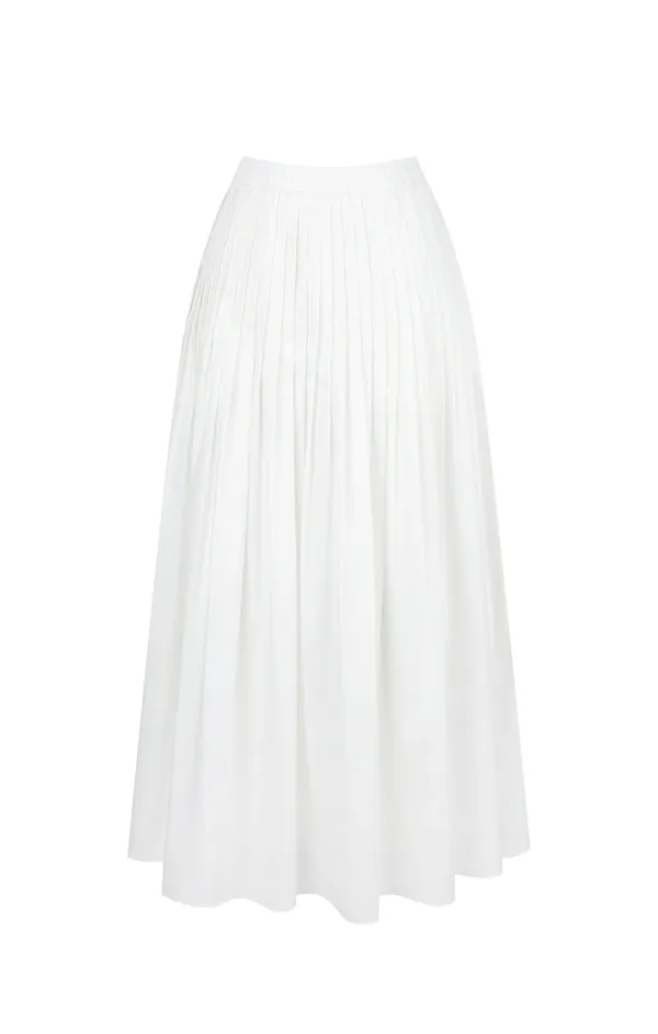 ETE PLEATED COTTON SKIRT