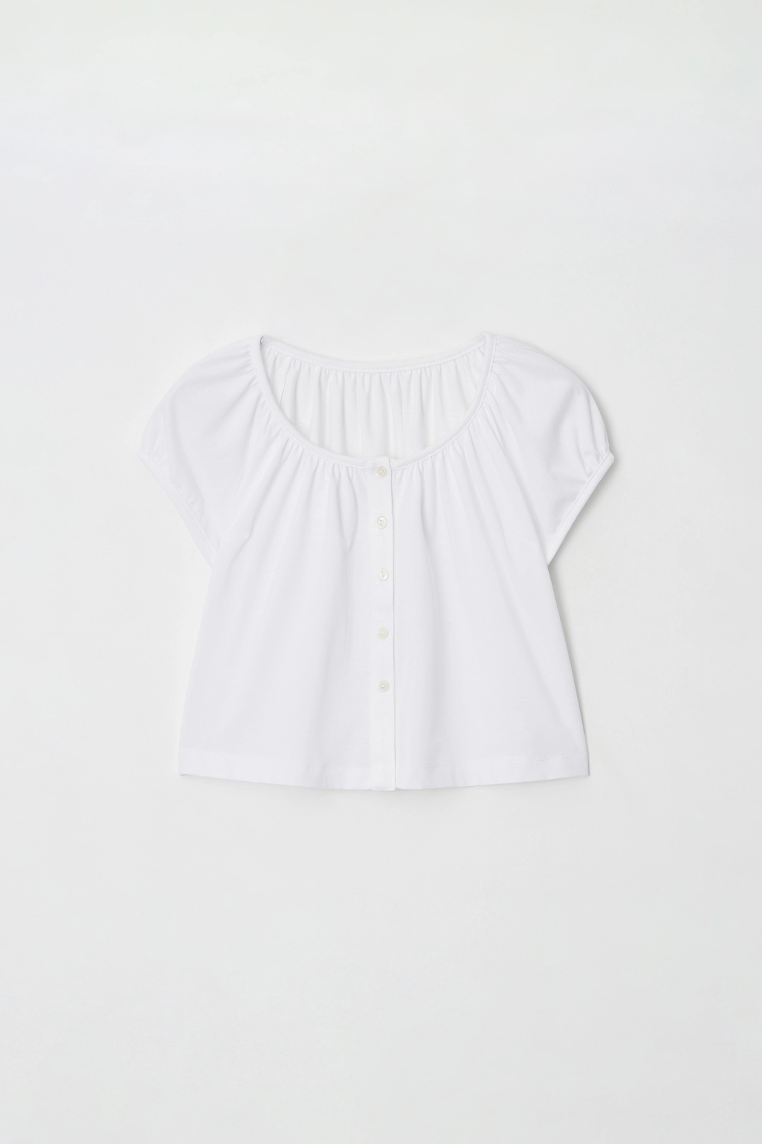 윤슬 clair puff blouse t-shirt (white) 상품 이미지 1
